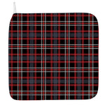 Grey Black And Red Scottish Plaid Print Hand Towel