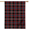 Grey Black And Red Scottish Plaid Print House Flag