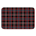 Grey Black And Red Scottish Plaid Print Indoor Door Mat