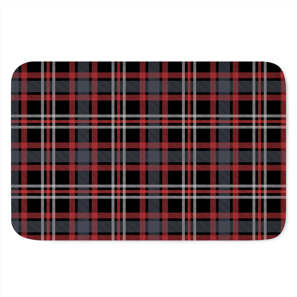 Grey Black And Red Scottish Plaid Print Indoor Door Mat