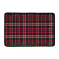 Grey Black And Red Scottish Plaid Print Kitchen Mat