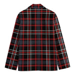 Grey Black And Red Scottish Plaid Print Men's Blazer