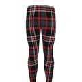 Grey Black And Red Scottish Plaid Print Men's Leggings
