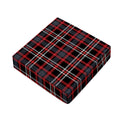 Grey Black And Red Scottish Plaid Print Outdoor Seat Cushion Cover