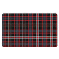 Grey Black And Red Scottish Plaid Print Polyester Doormat