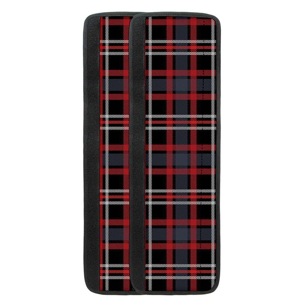 Grey Black And Red Scottish Plaid Print Refrigerator Handle Covers