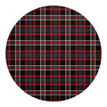 Grey Black And Red Scottish Plaid Print Round Blanket