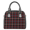 Grey Black And Red Scottish Plaid Print Shoulder Handbag