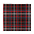 Grey Black And Red Scottish Plaid Print Silk Bandana