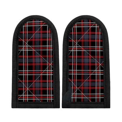 Grey Black And Red Scottish Plaid Print Skillet Handle Cover