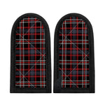 Grey Black And Red Scottish Plaid Print Skillet Handle Cover