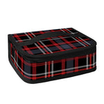 Grey Black And Red Scottish Plaid Print Small Lunch Bag
