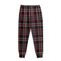 Grey Black And Red Scottish Plaid Print Sweatpants
