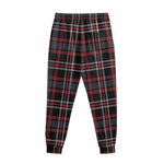 Grey Black And Red Scottish Plaid Print Sweatpants
