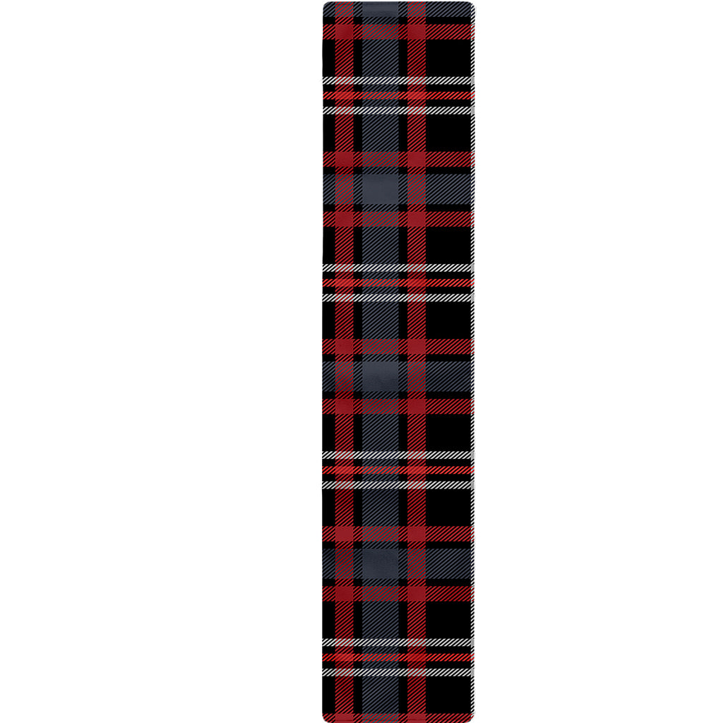 Grey Black And Red Scottish Plaid Print Table Runner