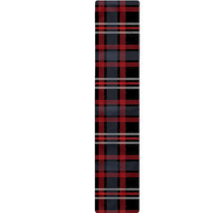 Grey Black And Red Scottish Plaid Print Table Runner