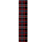 Grey Black And Red Scottish Plaid Print Table Runner