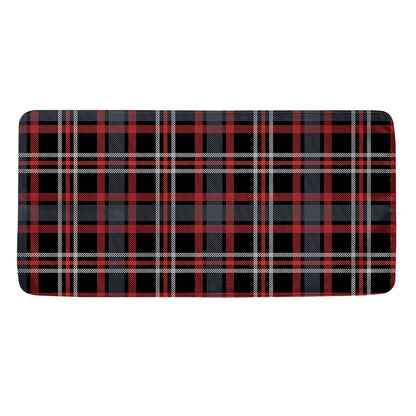 Grey Black And Red Scottish Plaid Print Towel