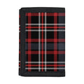 Grey Black And Red Scottish Plaid Print Trifold Wallet