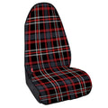 Grey Black And Red Scottish Plaid Print Waterproof Car Seat Cover