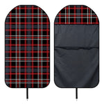 Grey Black And Red Scottish Plaid Print Waterproof Car Seat Cover