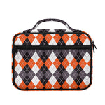 Grey Black Orange And White Argyle Print Briefcase Bible Bag