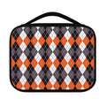 Grey Black Orange And White Argyle Print Classic Bible Case