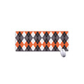Grey Black Orange And White Argyle Print Extended Mouse Pad