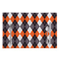 Grey Black Orange And White Argyle Print Placemat