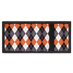 Grey Black Orange And White Argyle Print Trifold Wallet