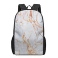 Grey Bronze Marble Print 17 Inch Backpack