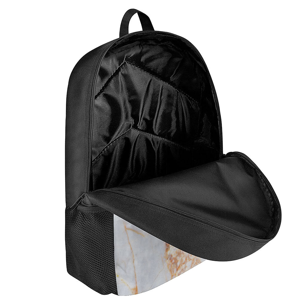 Grey Bronze Marble Print 17 Inch Backpack