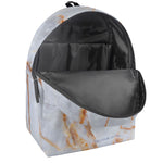 Grey Bronze Marble Print Backpack