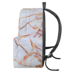 Grey Bronze Marble Print Backpack
