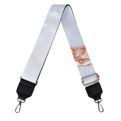 Grey Bronze Marble Print Bag Strap