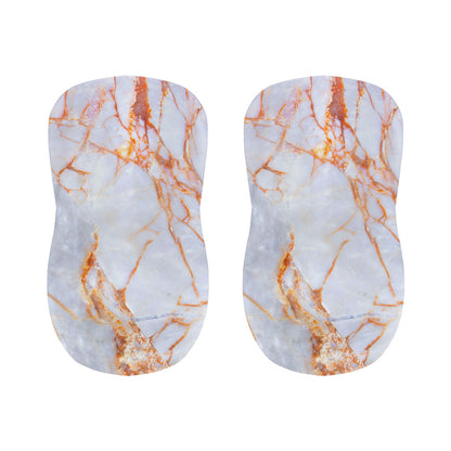 Grey Bronze Marble Print Bar Stool Covers