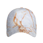 Grey Bronze Marble Print Baseball Cap