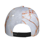 Grey Bronze Marble Print Baseball Cap