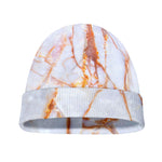 Grey Bronze Marble Print Beanie