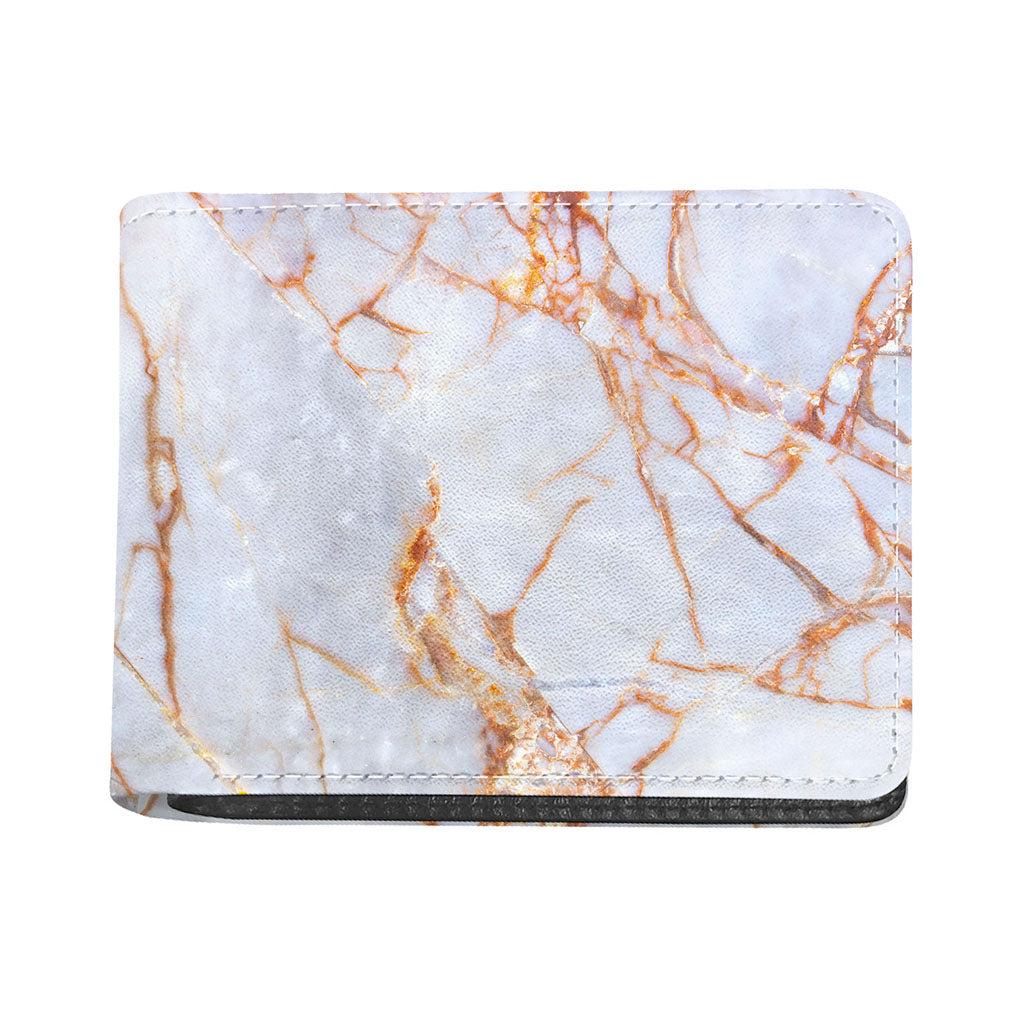 Grey Bronze Marble Print Bifold Wallet