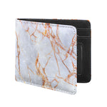 Grey Bronze Marble Print Bifold Wallet