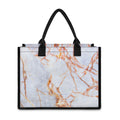 Grey Bronze Marble Print Canvas Tote Bag