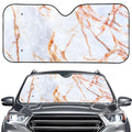 Grey Bronze Marble Print Car Windshield Sun Shade