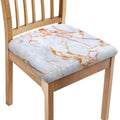 Grey Bronze Marble Print Chair Cushion Cover