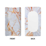 Grey Bronze Marble Print Changing Pad Cover
