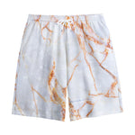 Grey Bronze Marble Print Cotton Shorts