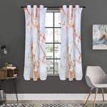 Grey Bronze Marble Print Curtain