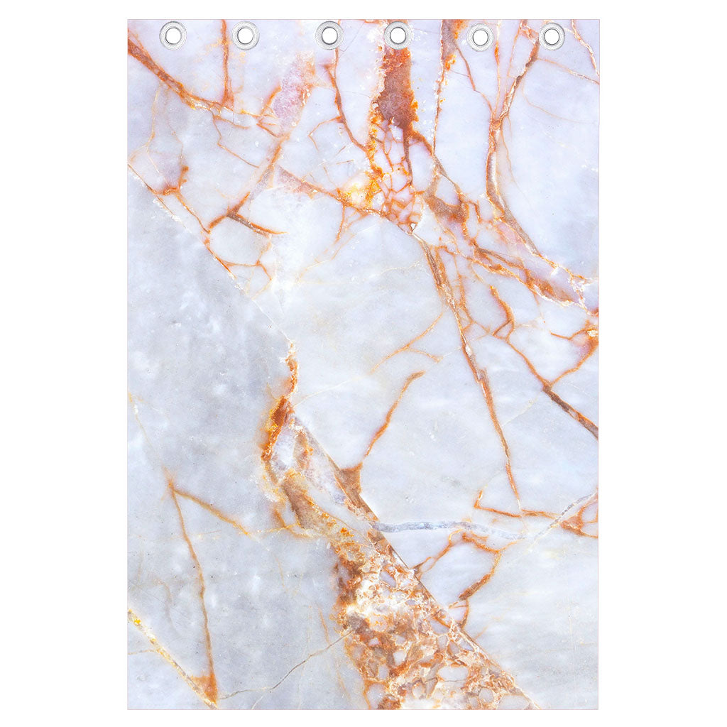 Grey Bronze Marble Print Curtain