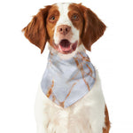 Grey Bronze Marble Print Dog Bandana