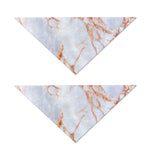 Grey Bronze Marble Print Dog Bandana